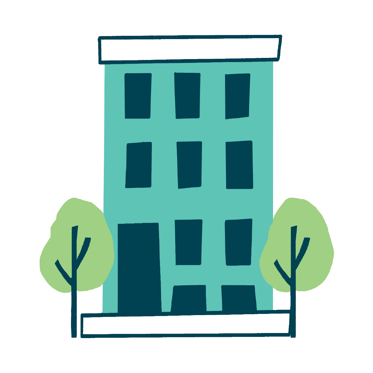 Residential building icon