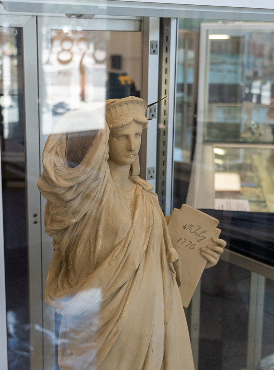 Revisit 1876 exhibit Statue of Liberty sculpture