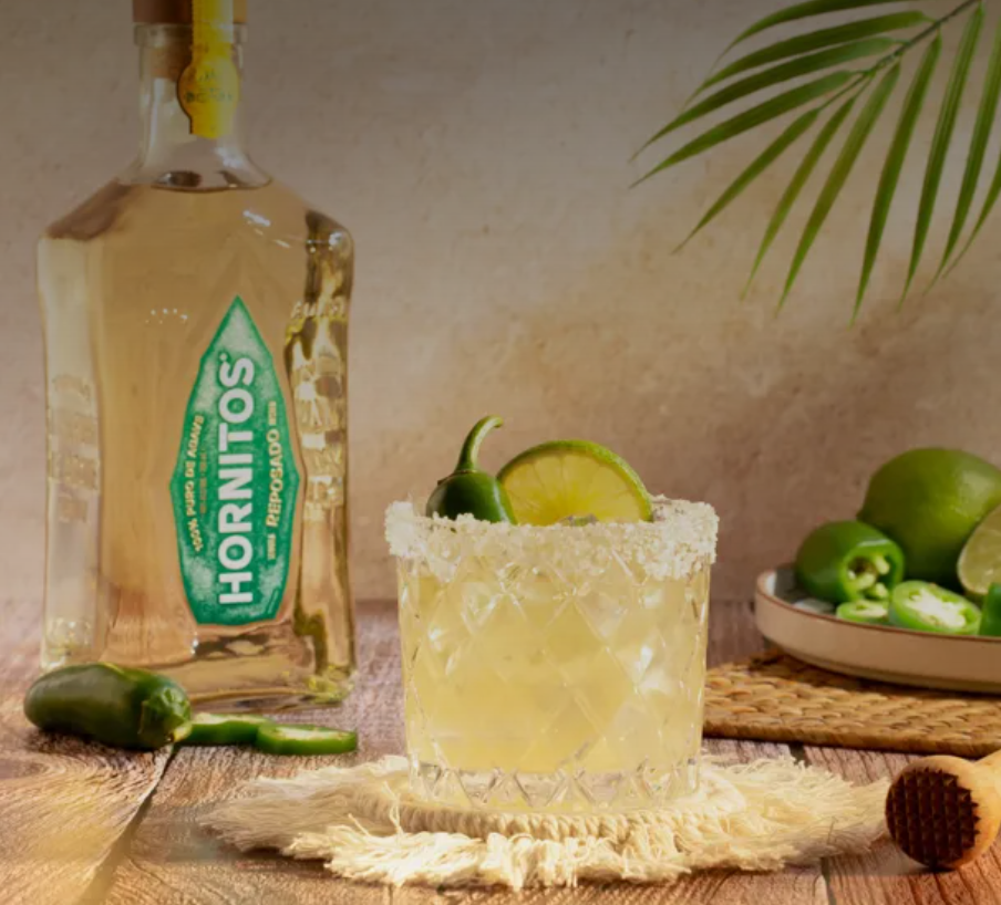 spicy margarita with hornitos bottle