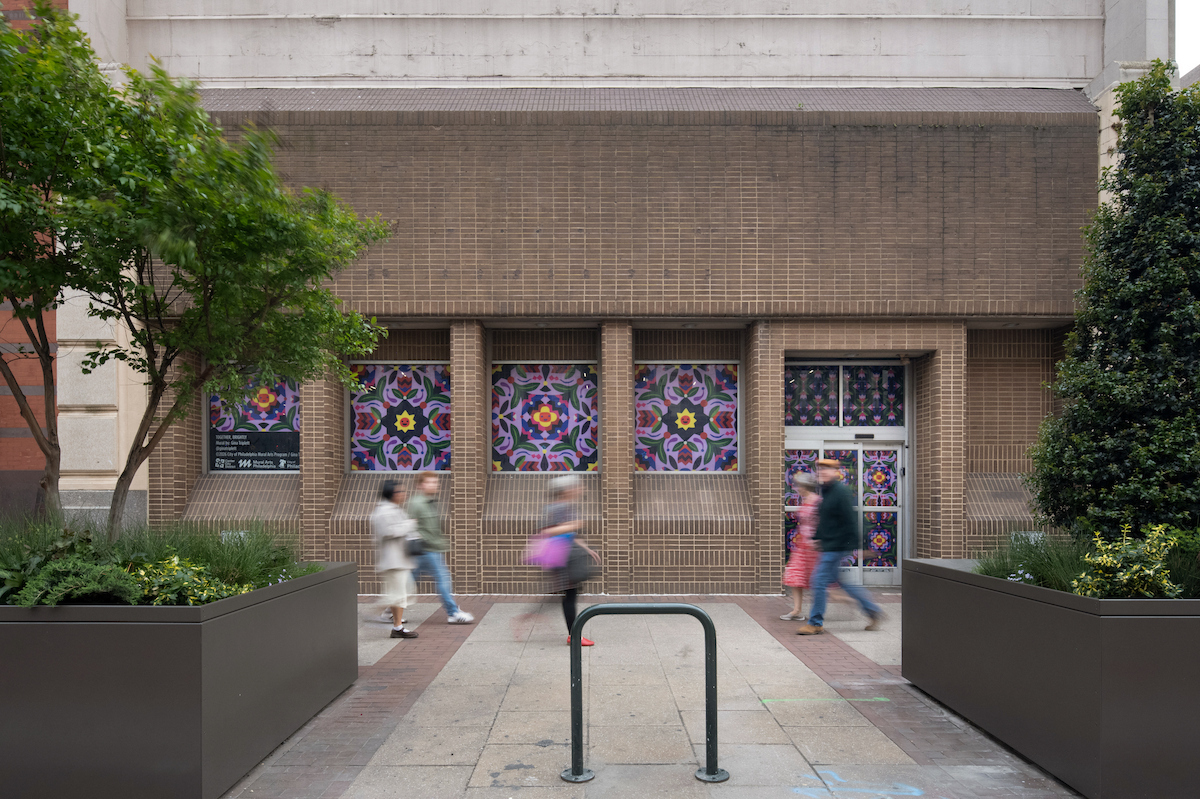 Market East Initiative mural on east Market Street